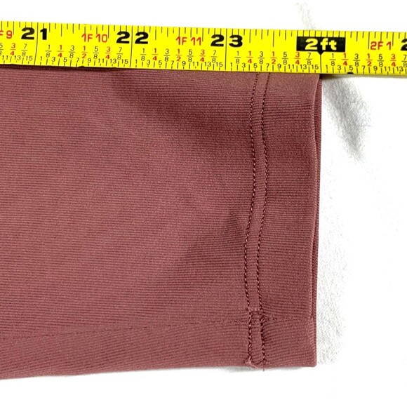 Babaton Aritzia Contour Top Womens M Rosy Brown Deep V Plunge Long Sleeve Fitted - Picture 5 of 8